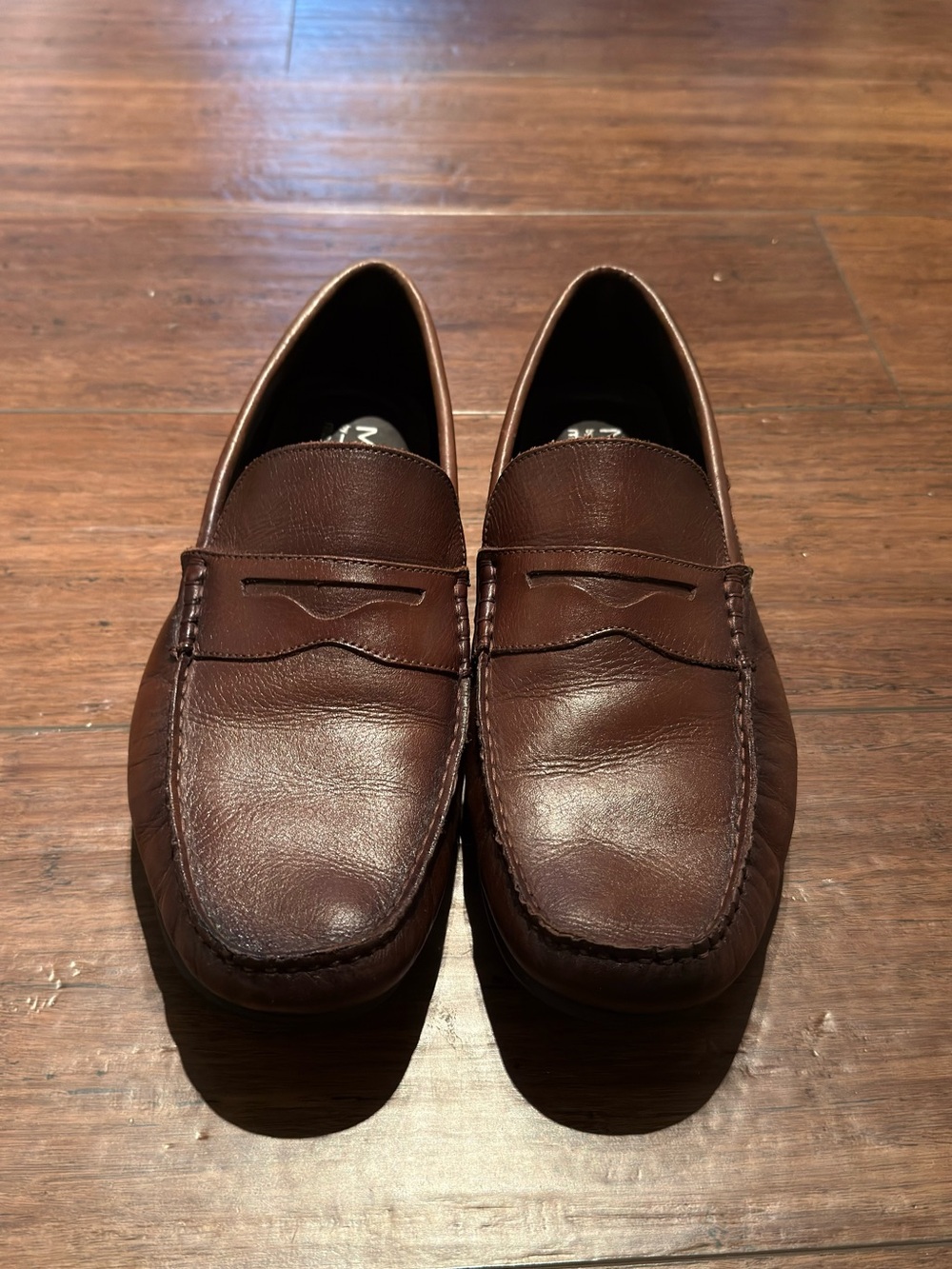 Men's Classic Brown Leather Penny Loafers